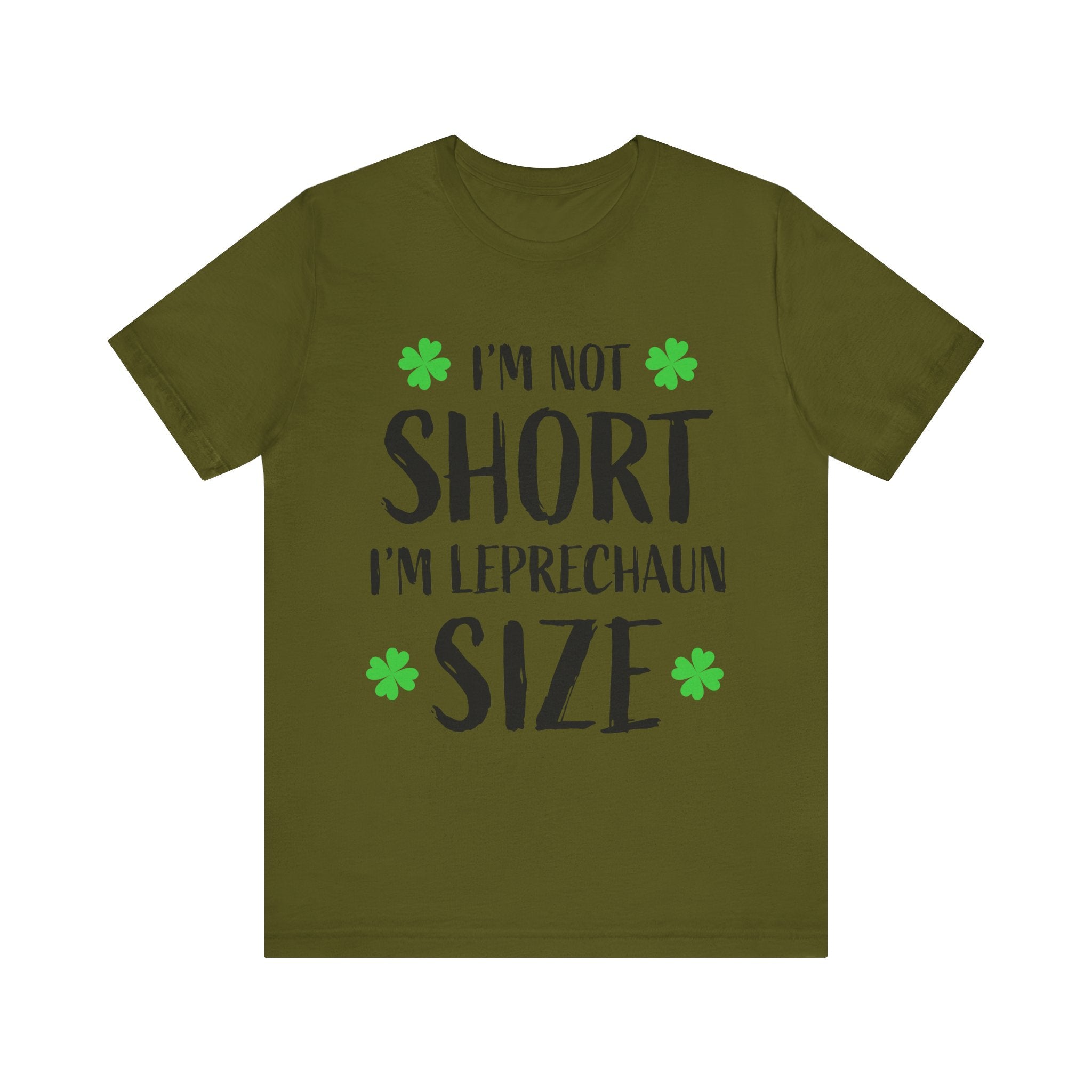 St. Patrick's Day Tee, Leprechaun Size Shirt, Unisex Graphic Tee, Funny Irish T-shirt, Short Stature Humor Apparel