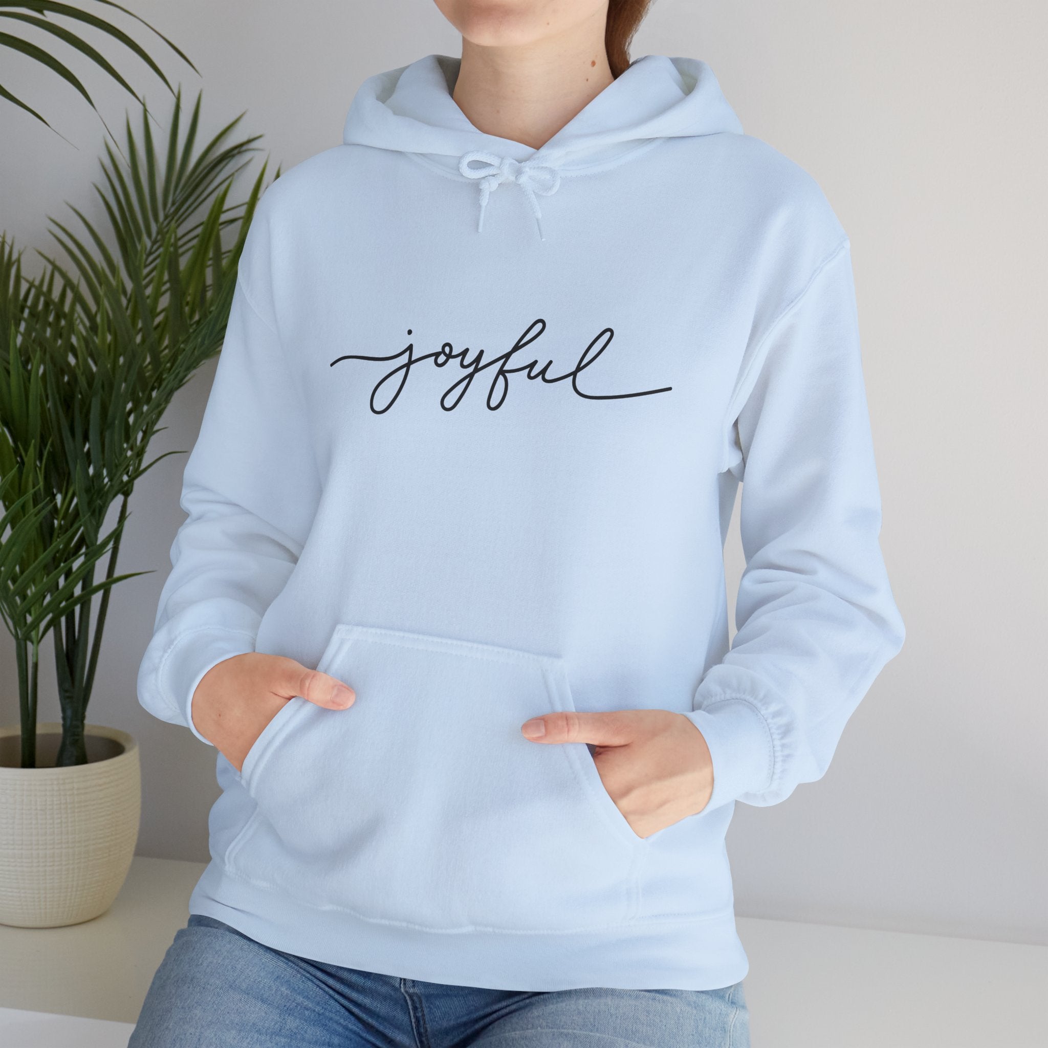 Joyful Hoodie for Comfort and Cheer, Unisex Sweatshirt for Gifts, Everyday Wear, Cozy Handmade Apparel, Celebration Outfit, Relaxed Style