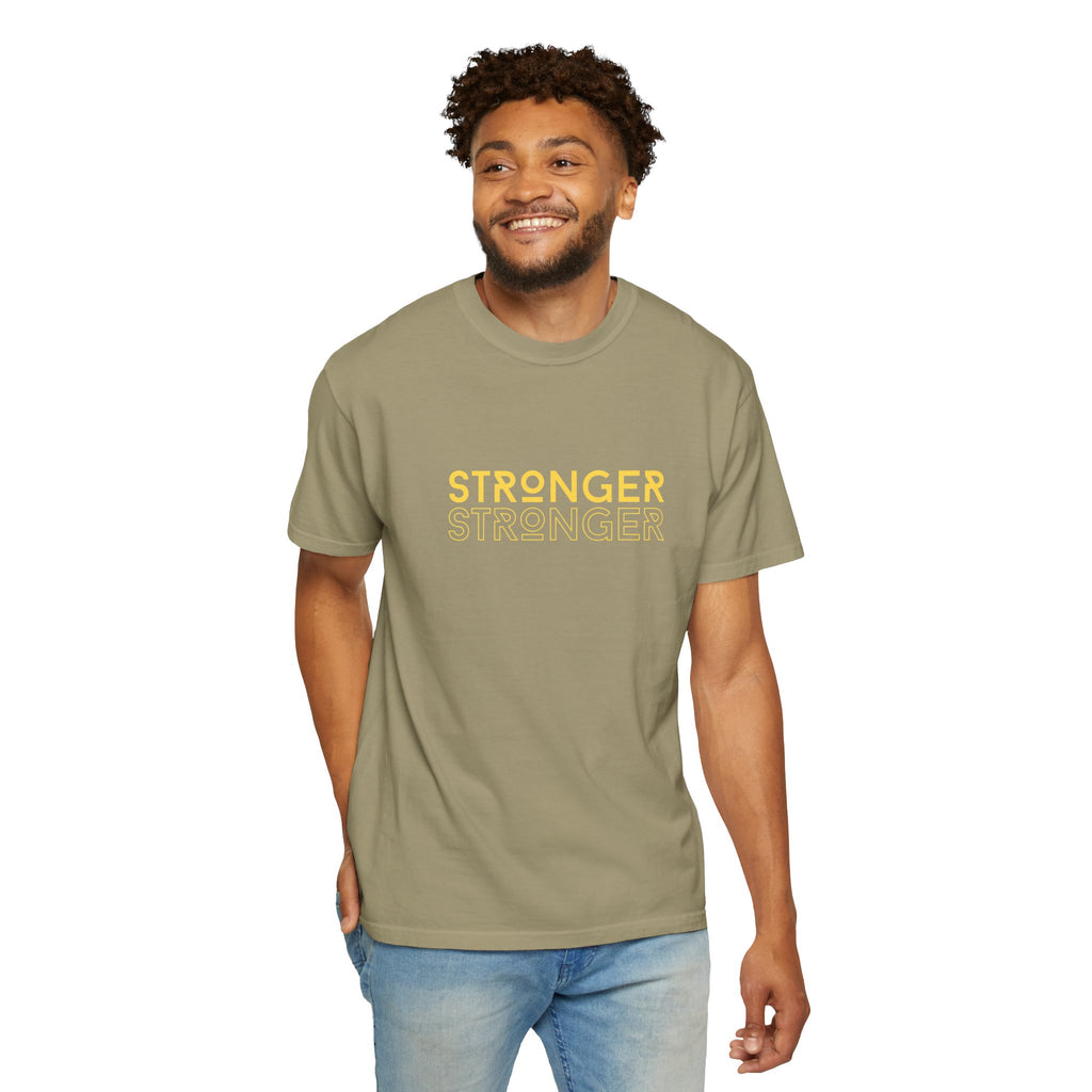 Stronger Unisex Garment-Dyed T-Shirt | Casual Tee, Motivational Shirt, Gift for Fitness Lovers, Summer Style, Everyday Wear