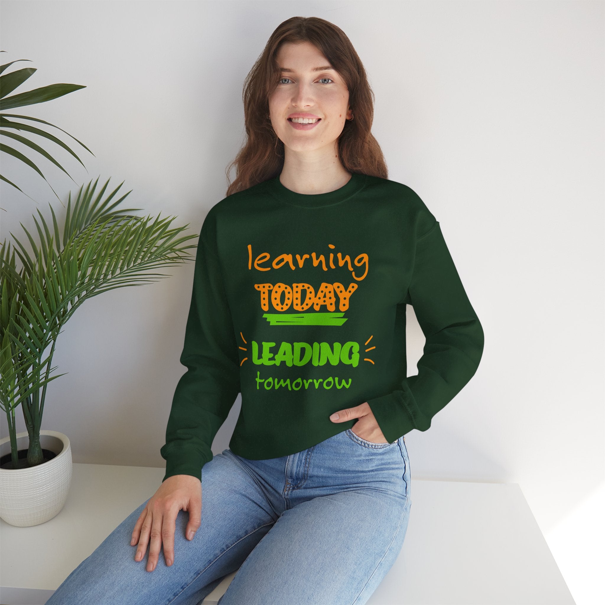 Inspirational Learning Sweatshirt, Motivational Crewneck, Education Apparel, Teacher Gift, Back to School Fashion