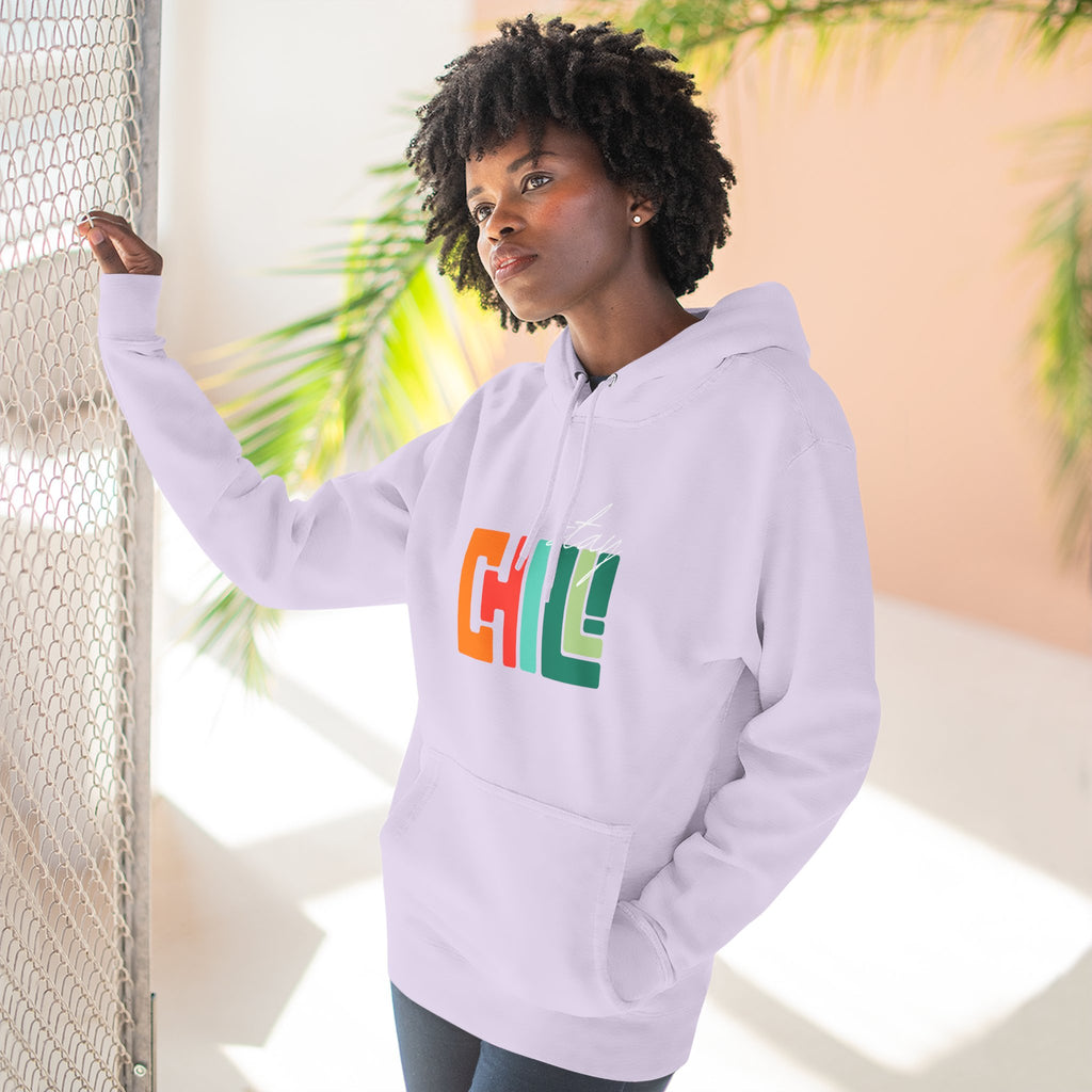 Chill Vibes Three-Panel Fleece Hoodie | Cozy Sweatshirt for Relaxation, Perfect for Gifts, Fashion, and Casual Wear