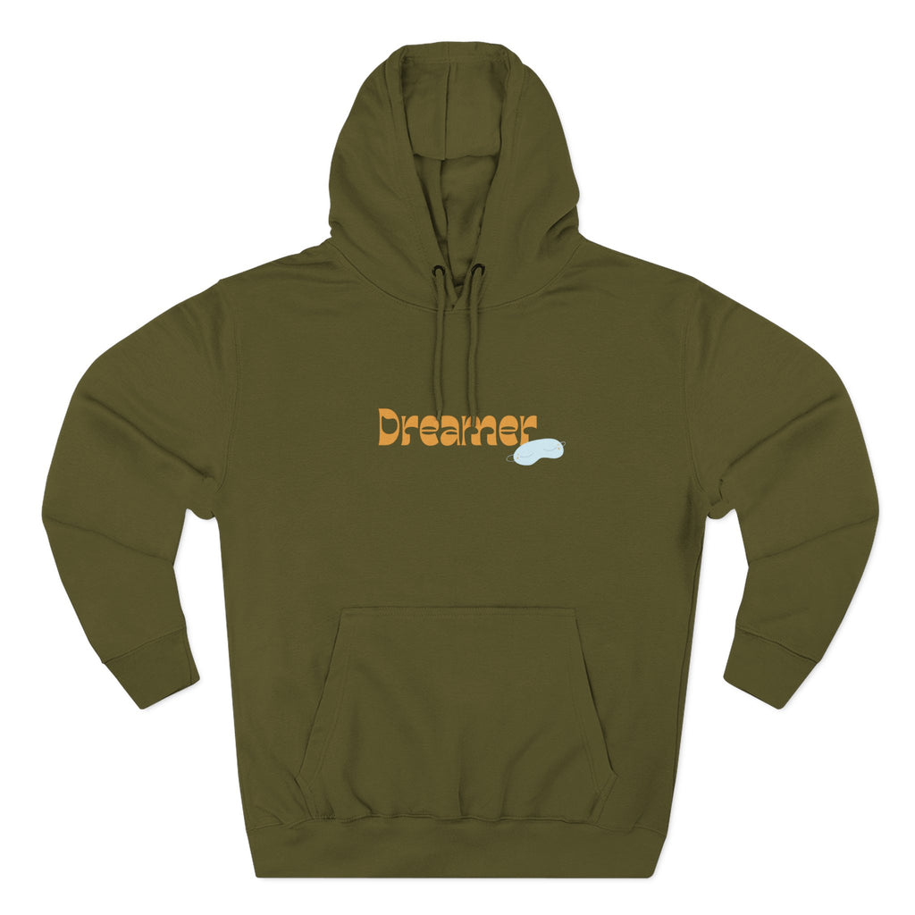 Dreamer Three-Panel Fleece Hoodie | Cozy Sweatshirt, Gift for Dreamers, Casual Wear, Inspirational Apparel, Everyday Comfort