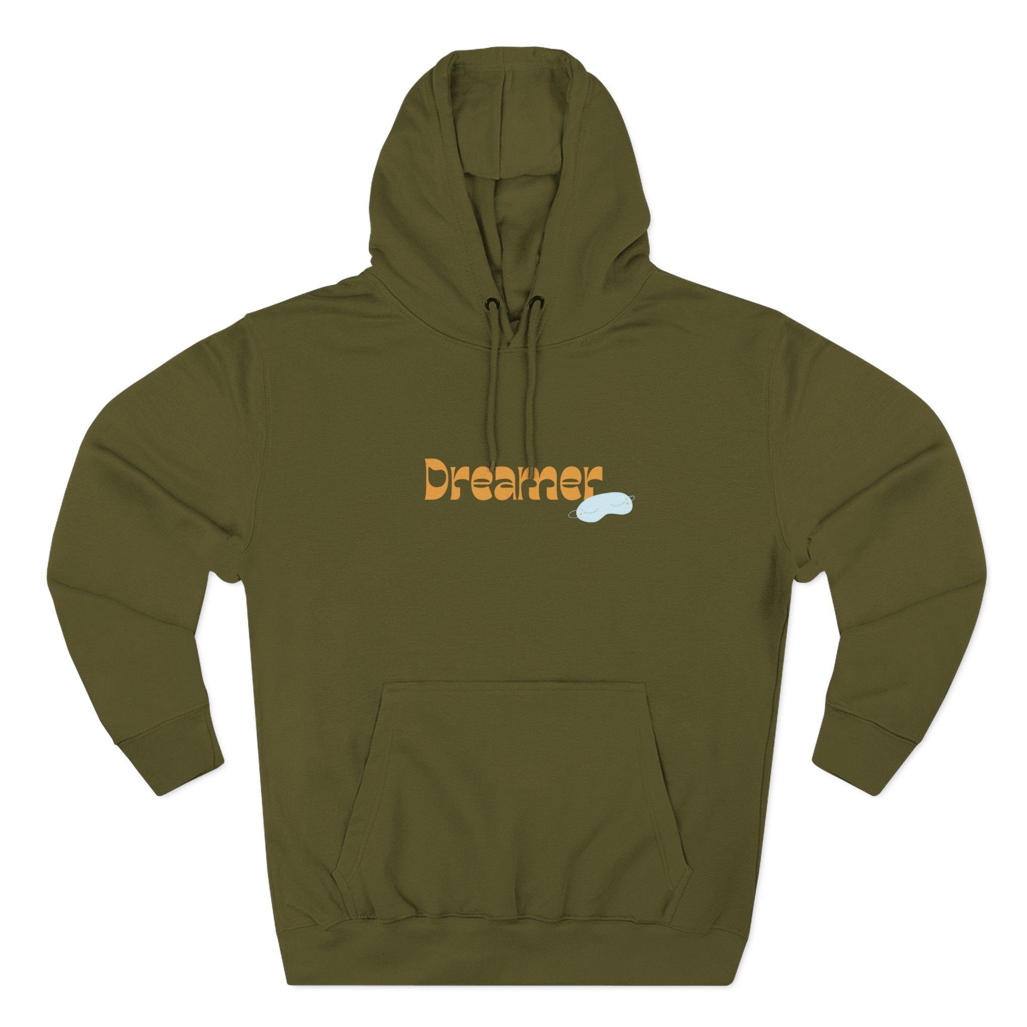 Dreamer Three-Panel Fleece Hoodie | Cozy Sweatshirt, Gift for Dreamers, Casual Wear, Inspirational Apparel, Everyday Comfort