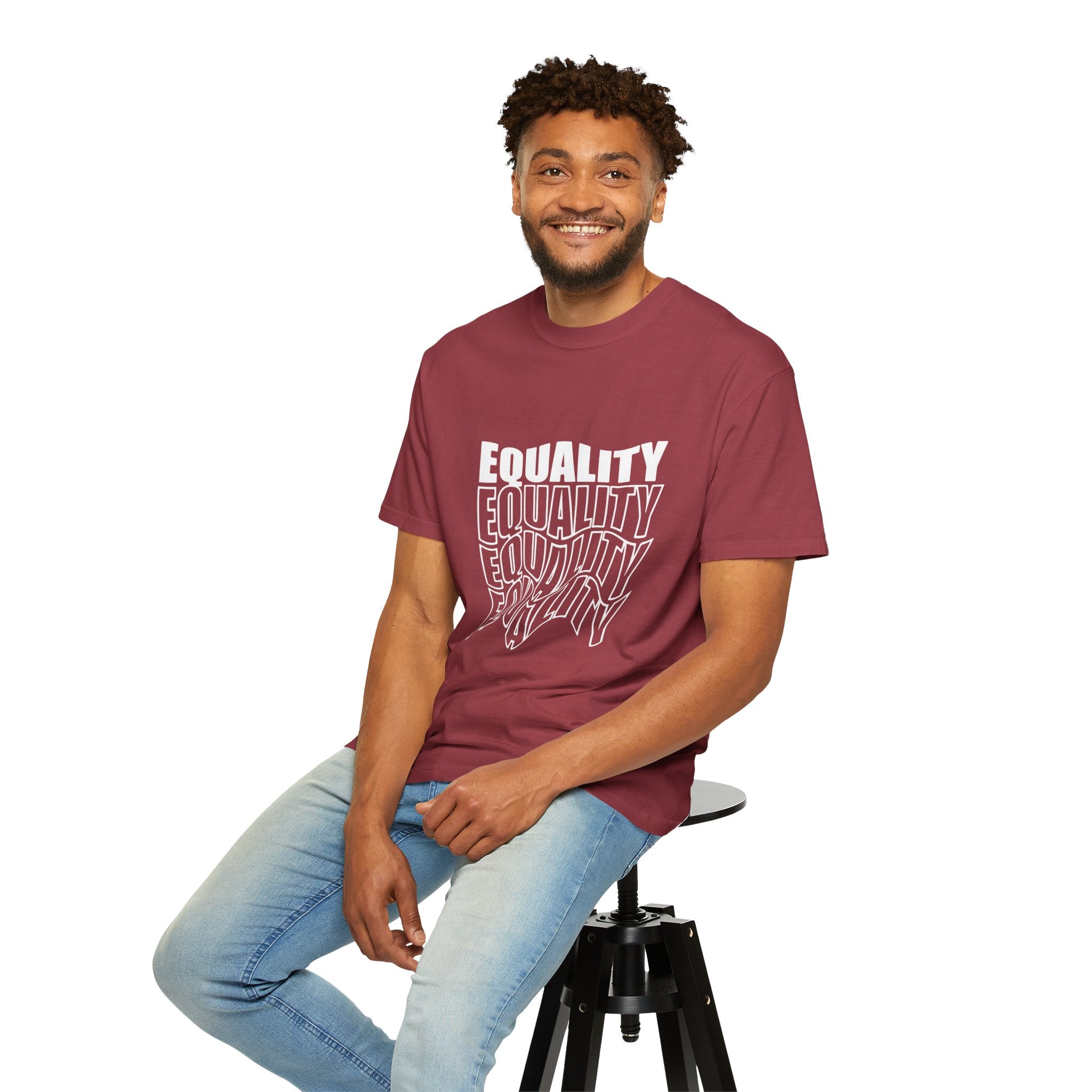 Equality Unisex Garment-Dyed T-shirt | Bold Statement Tee, LGBTQ+ Pride Apparel, Casual Wear, Gift for Activists, Equality Awareness