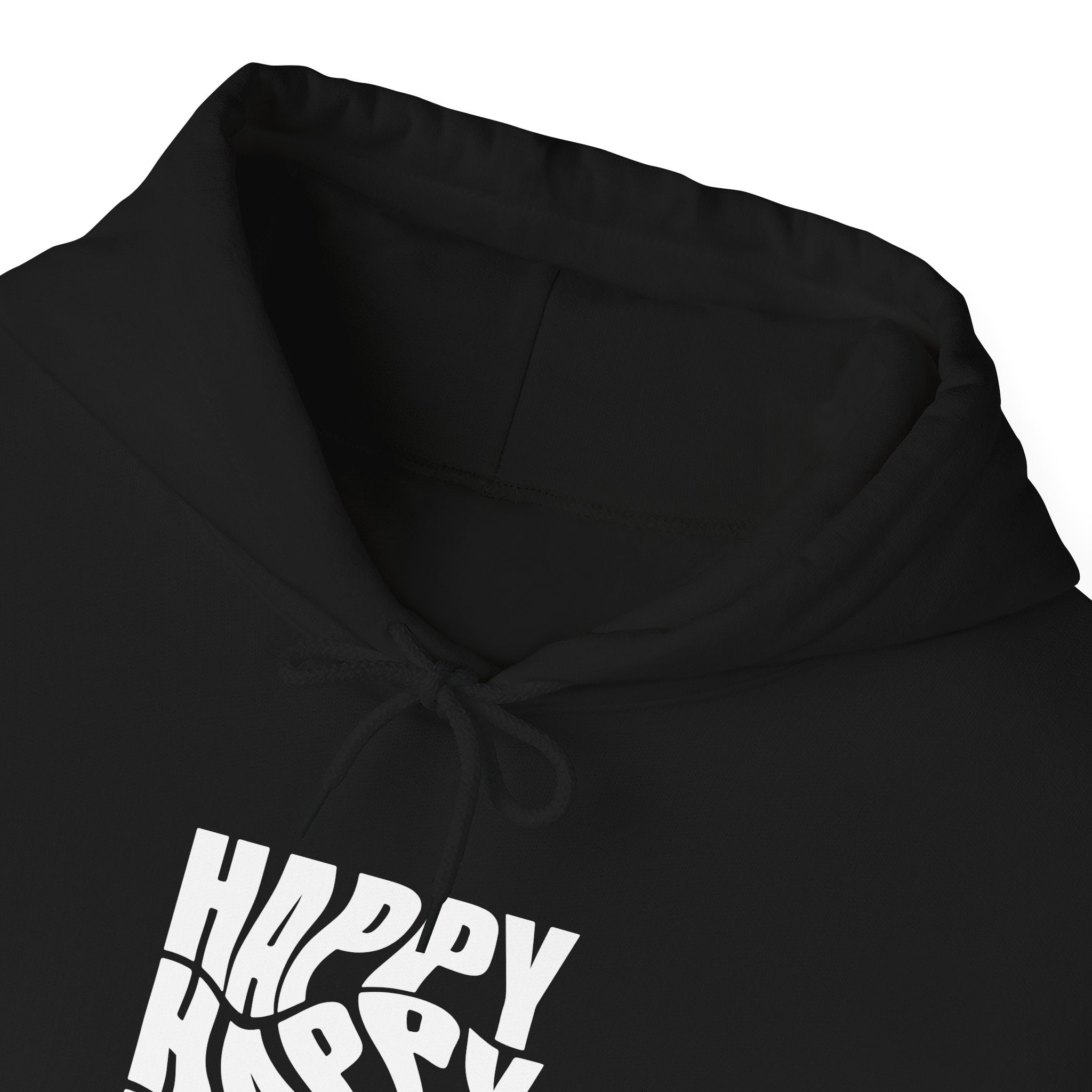 Happy Vibe Unisex Hoodie, Cozy Sweatshirt, Gift for Friends, Casual Wear, Birthday Gift, Everyday Comfort