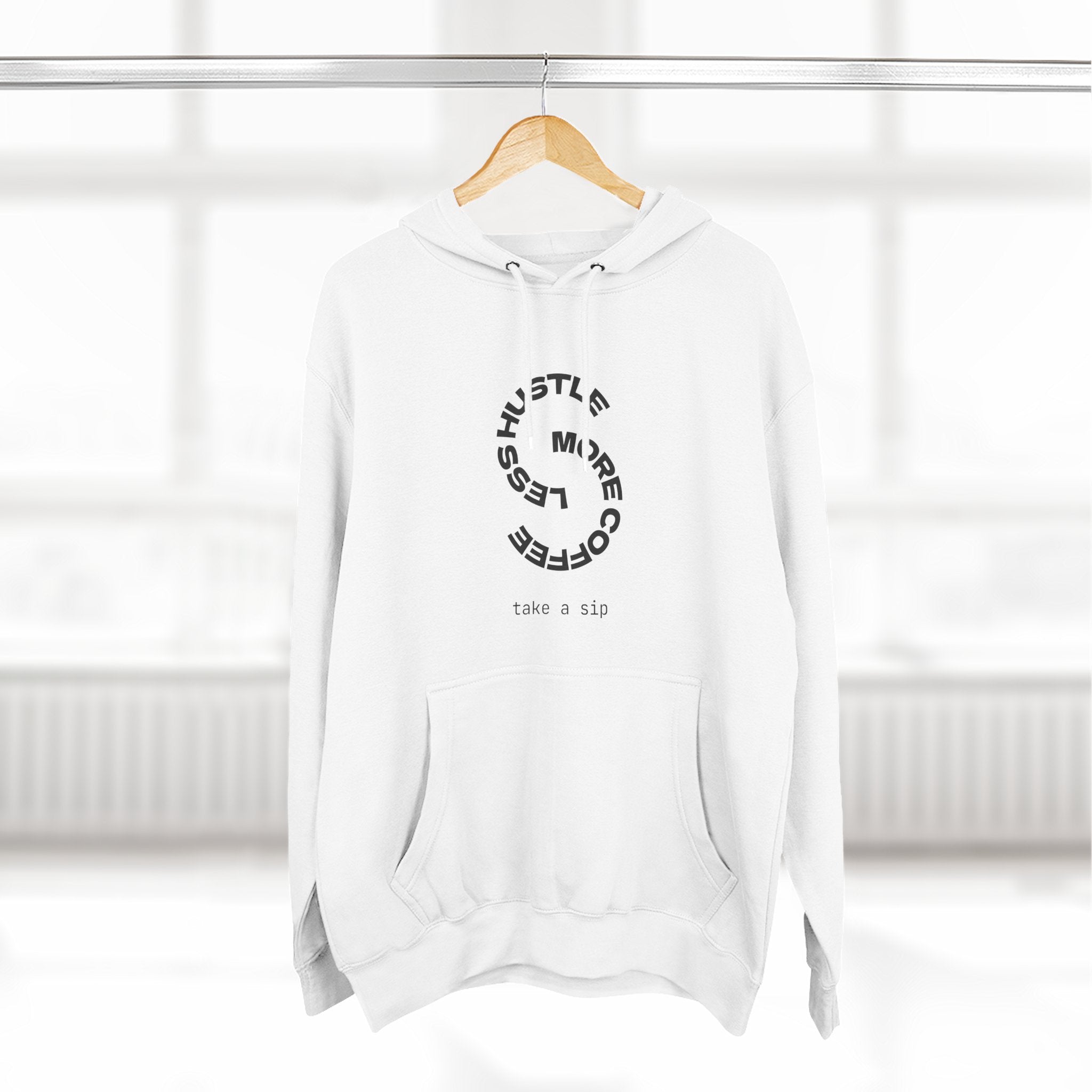 Cozy Coffee Lover's Hoodie, Fleece Sweatshirt, Relaxed Casual Wear, Gift for Coffee Enthusiasts, Perfect for Winter
