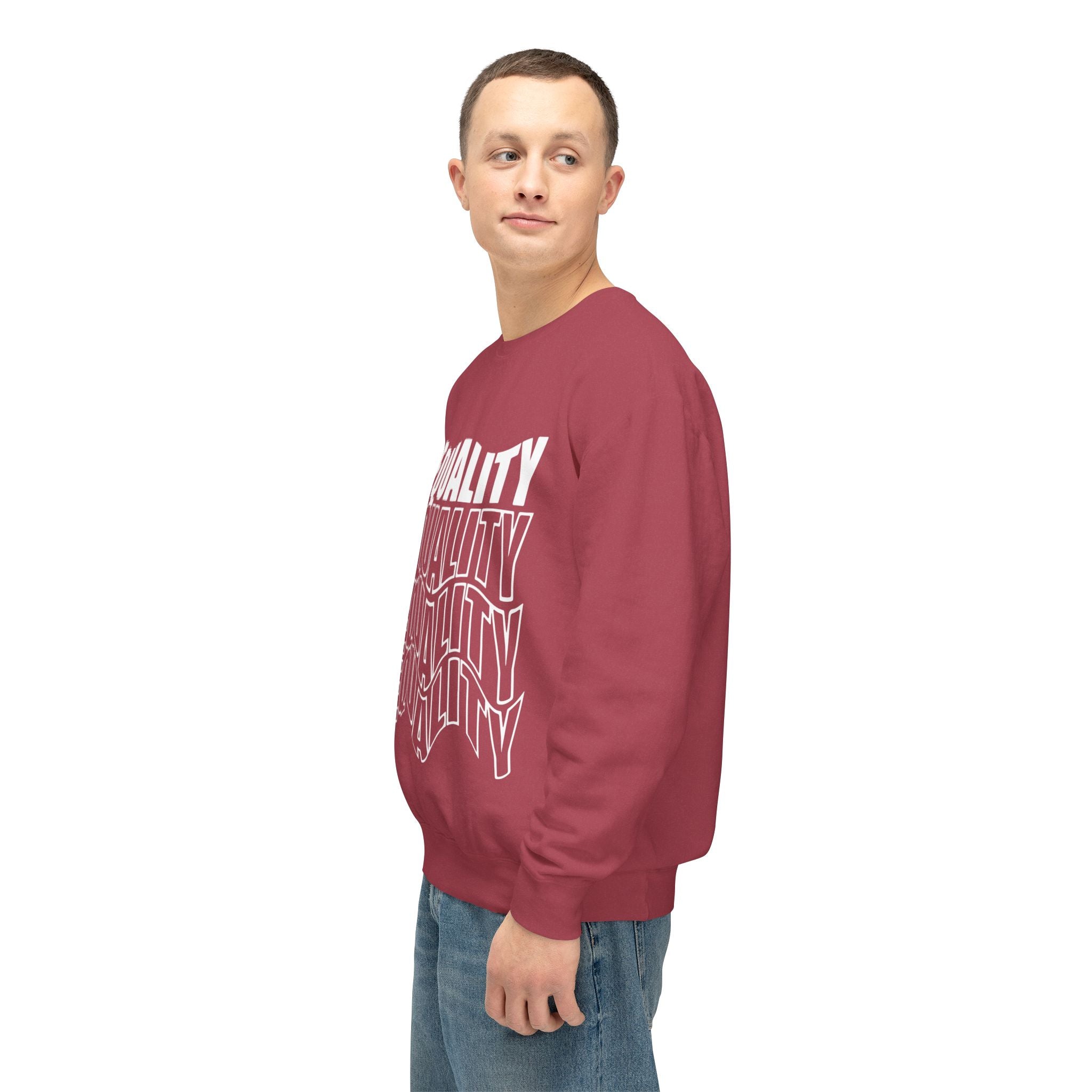 Equality Crewneck Sweatshirt | Unisex Lightweight Pullover, Casual Wear, Equality Message, Gift for Activists, Everyday Comfort