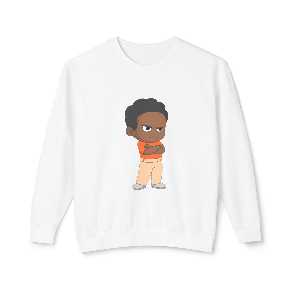Playful Cartoon Crewneck Sweatshirt | Funny Lightweight Sweatshirt for Kids & Teens, Birthday Gift, Casualwear, Seasonal Comfort