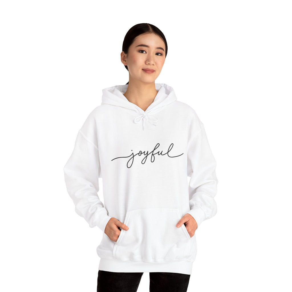 Joyful Hoodie for Comfort and Cheer, Unisex Sweatshirt for Gifts, Everyday Wear, Cozy Handmade Apparel, Celebration Outfit, Relaxed Style