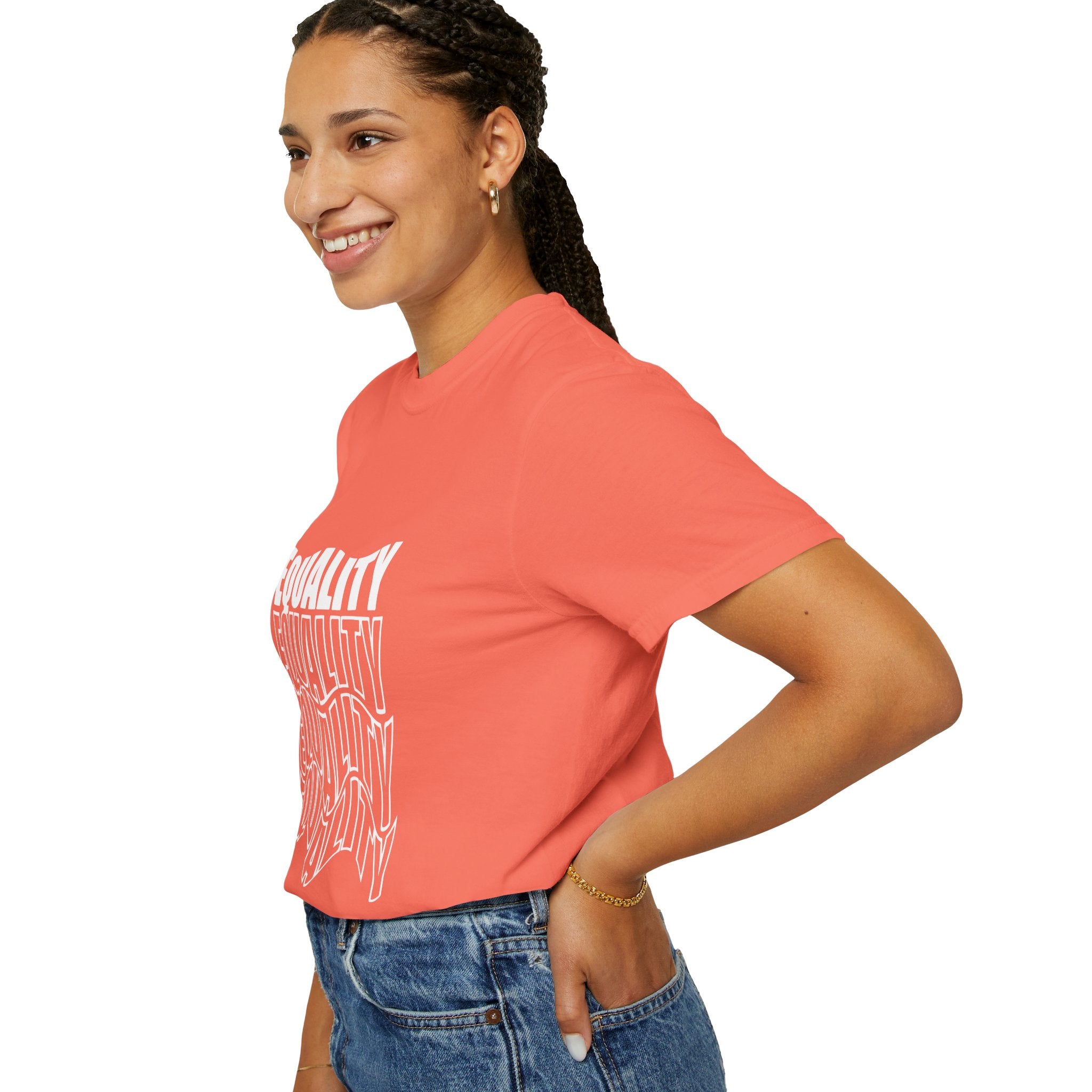 Equality Unisex Garment-Dyed T-shirt | Bold Statement Tee, LGBTQ+ Pride Apparel, Casual Wear, Gift for Activists, Equality Awareness