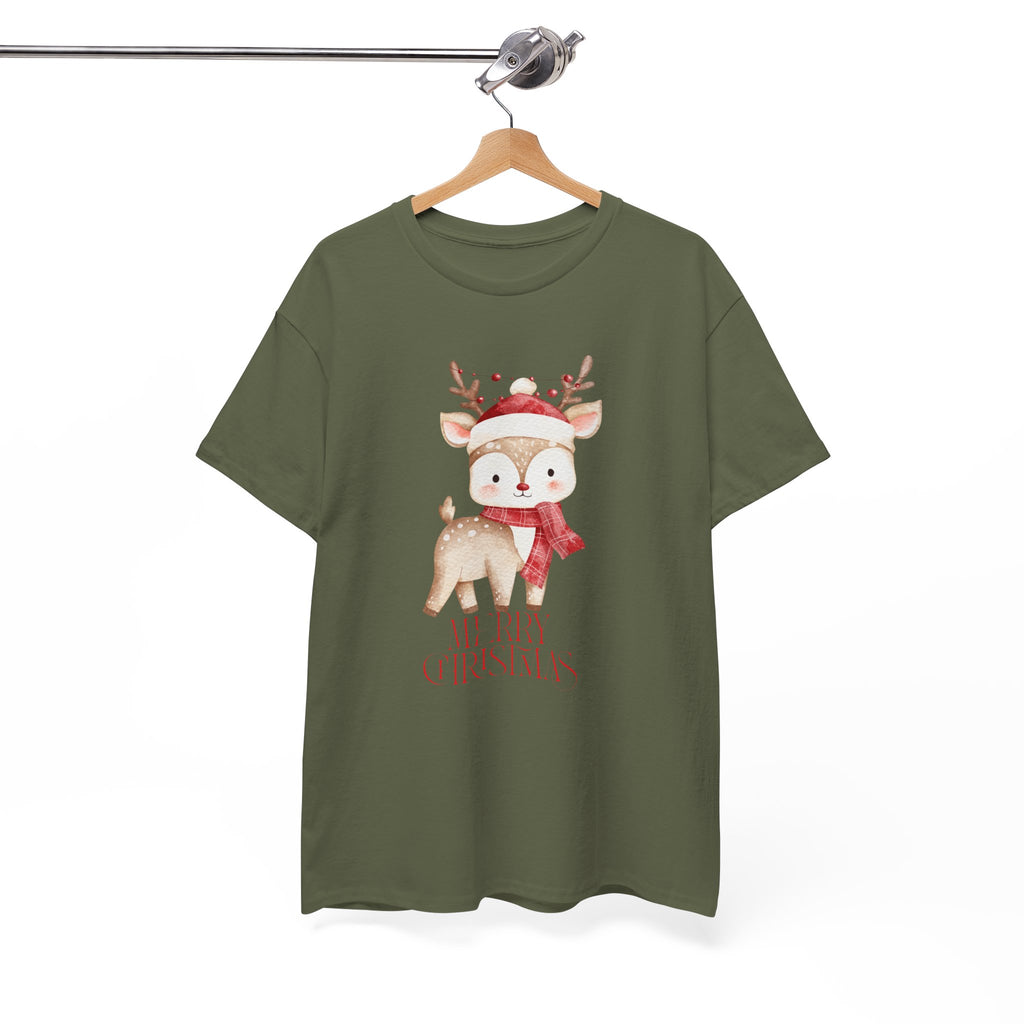 Kids' Cute Reindeer Christmas Tee – Merry Christmas Woodland Holiday Shirt