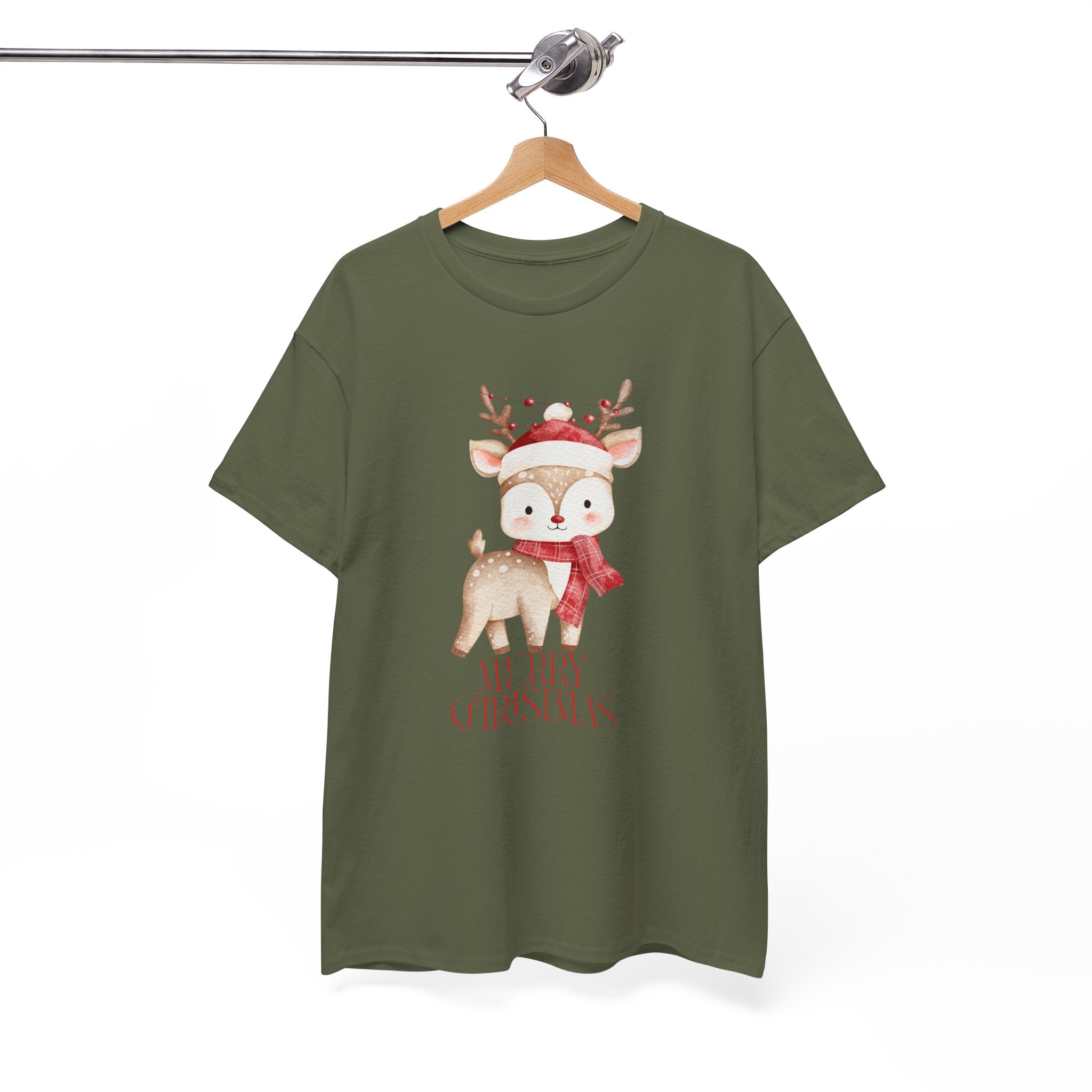 Kids' Cute Reindeer Christmas Tee – Merry Christmas Woodland Holiday Shirt