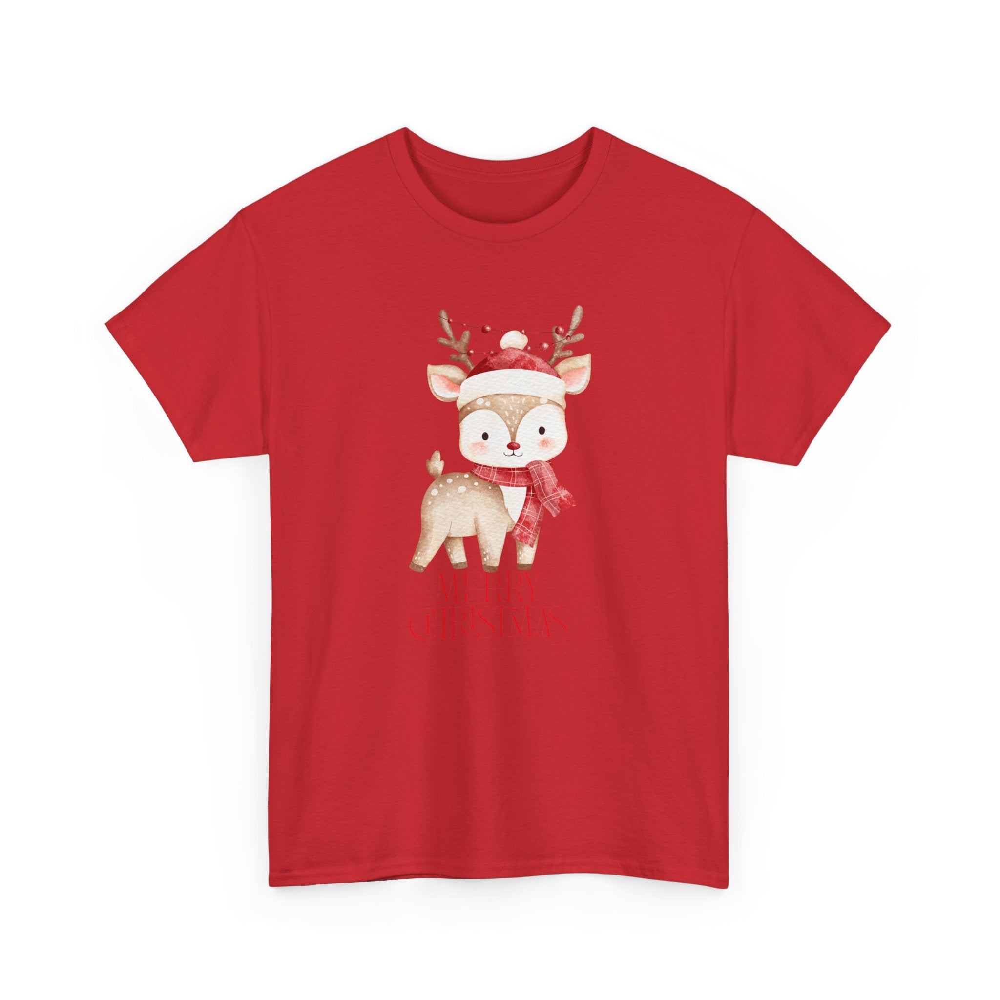 Kids' Cute Reindeer Christmas Tee – Merry Christmas Woodland Holiday Shirt