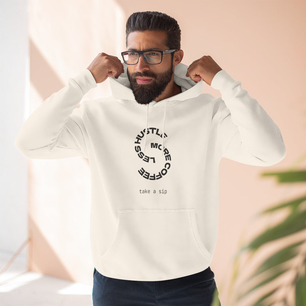 Cozy Coffee Lover's Hoodie, Fleece Sweatshirt, Relaxed Casual Wear, Gift for Coffee Enthusiasts, Perfect for Winter
