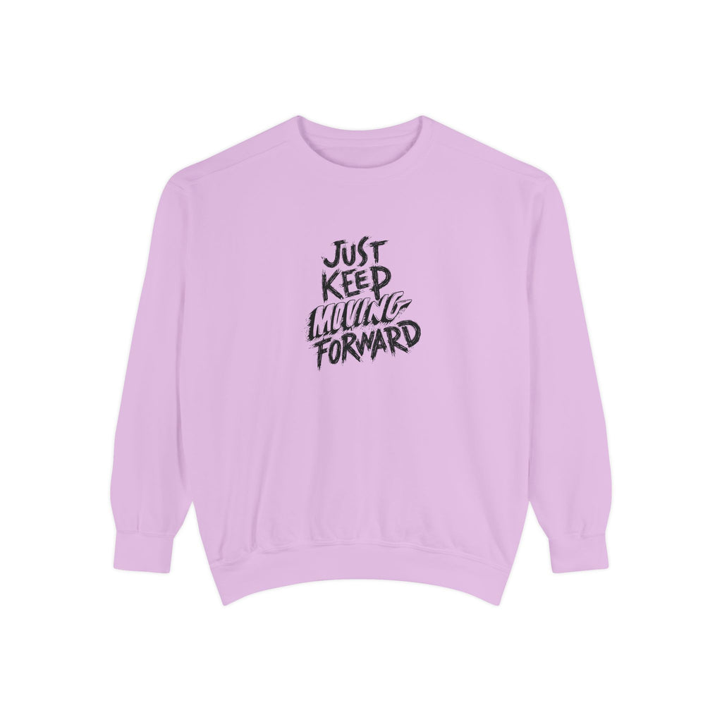 Motivational Sweatshirt - Just Keep Moving Forward, Unisex Garment-Dyed Crewneck, Cozy Gift, Inspirational Apparel, Perfect for Every [...]