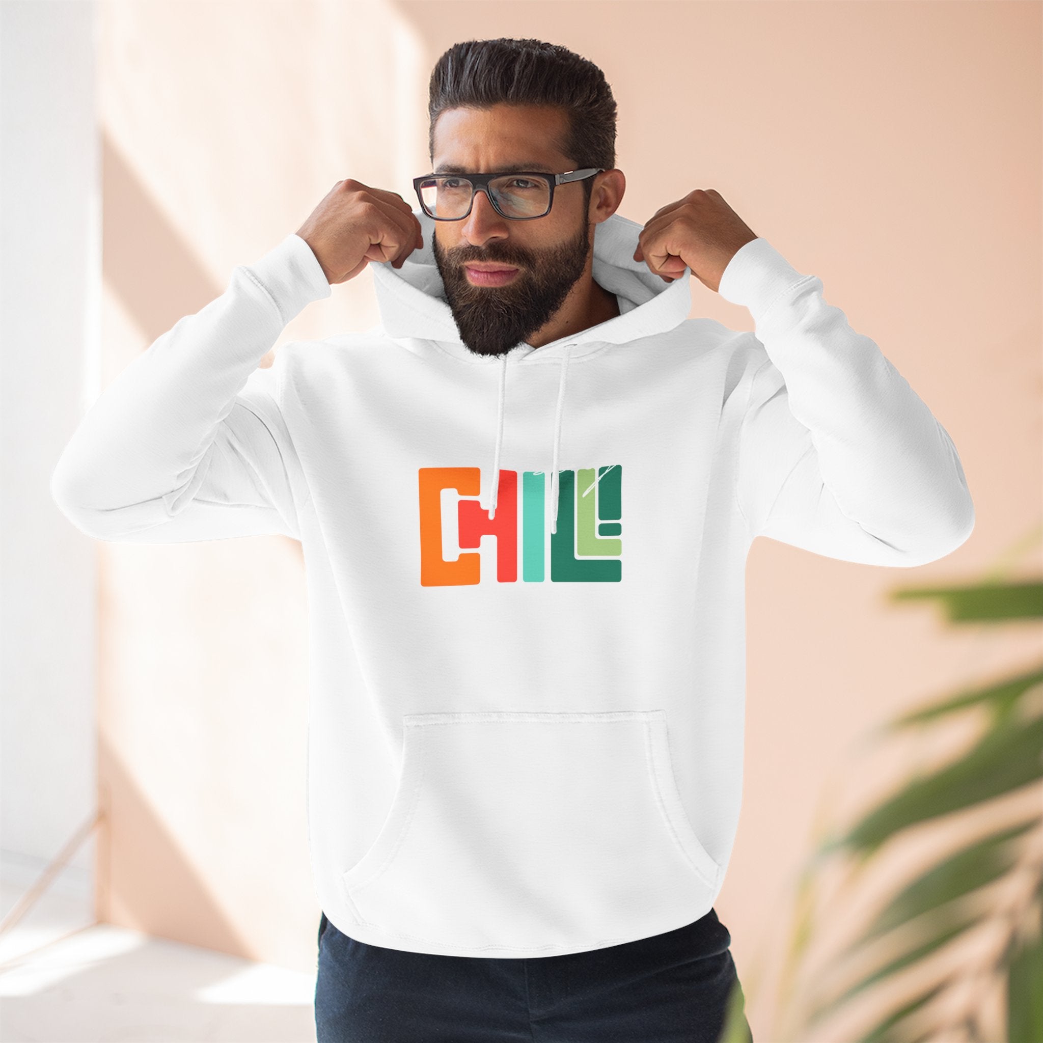 Chill Vibes Three-Panel Fleece Hoodie | Cozy Sweatshirt for Relaxation, Perfect for Gifts, Fashion, and Casual Wear