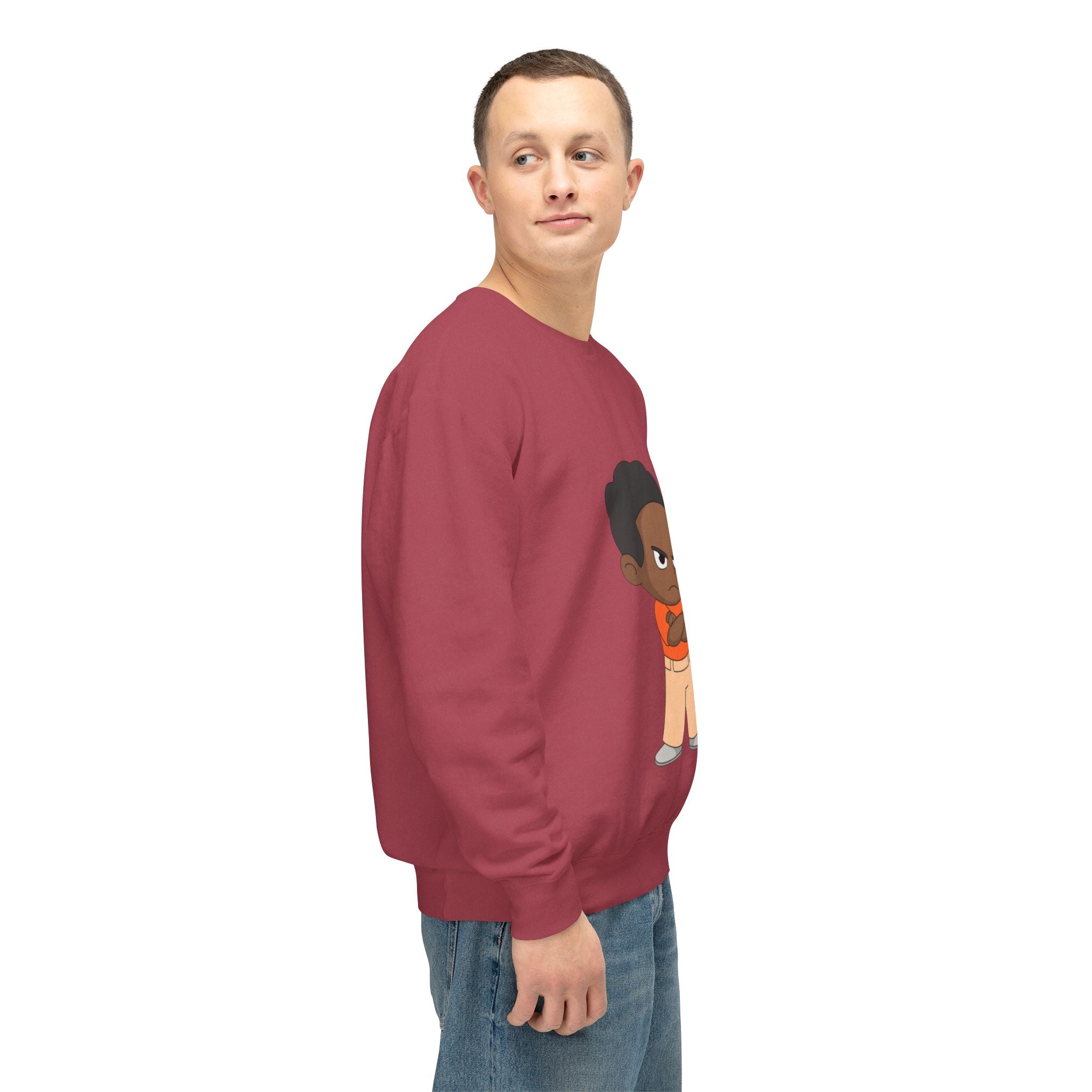 Playful Cartoon Crewneck Sweatshirt | Funny Lightweight Sweatshirt for Kids & Teens, Birthday Gift, Casualwear, Seasonal Comfort