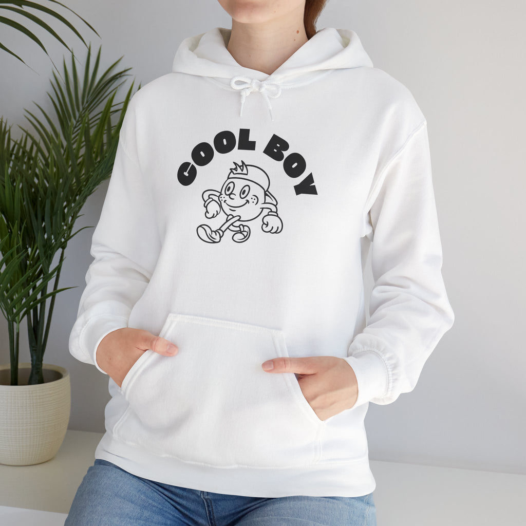 Cool Boy Unisex Hooded Sweatshirt, Casualwear for Teens, Gift for Him, Cozy Layering, Streetwear Style, Everyday Comfort