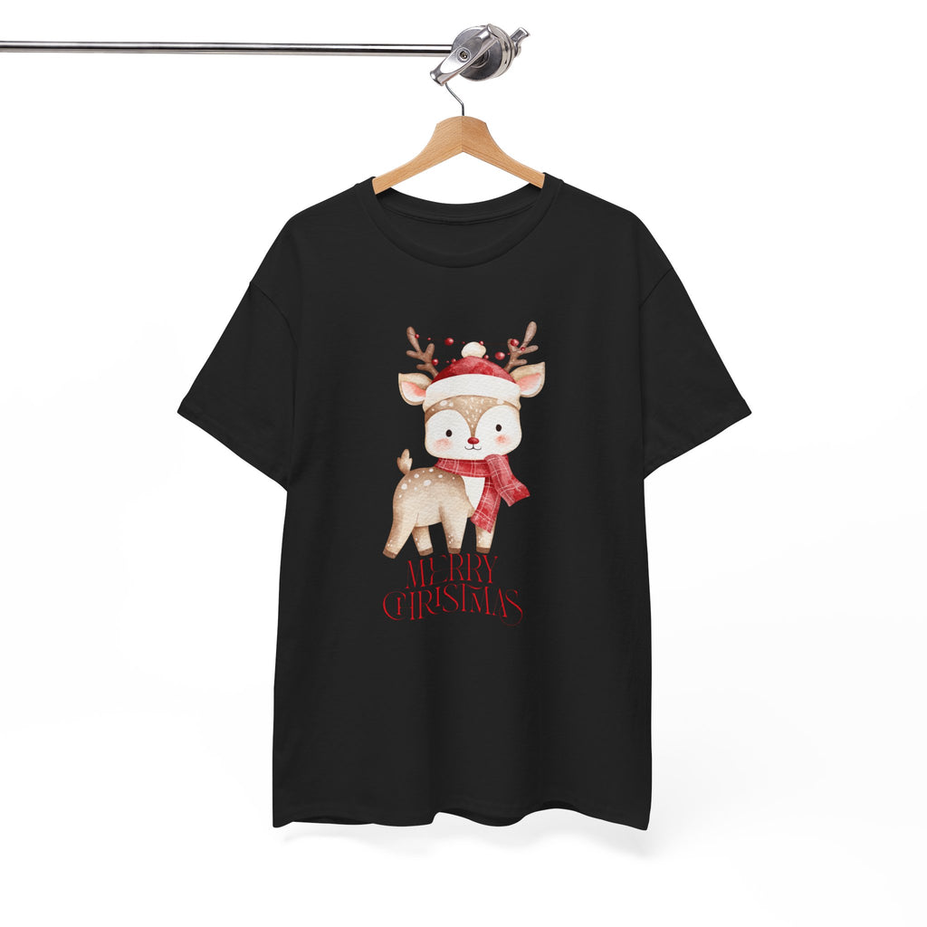 Kids' Cute Reindeer Christmas Tee – Merry Christmas Woodland Holiday Shirt