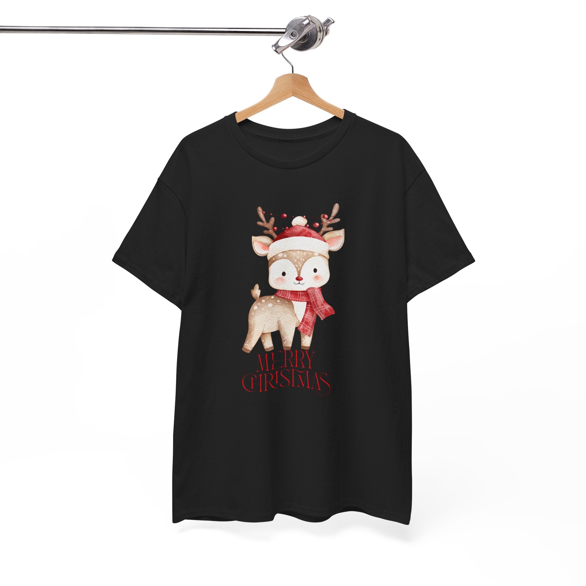 Kids' Cute Reindeer Christmas Tee – Merry Christmas Woodland Holiday Shirt