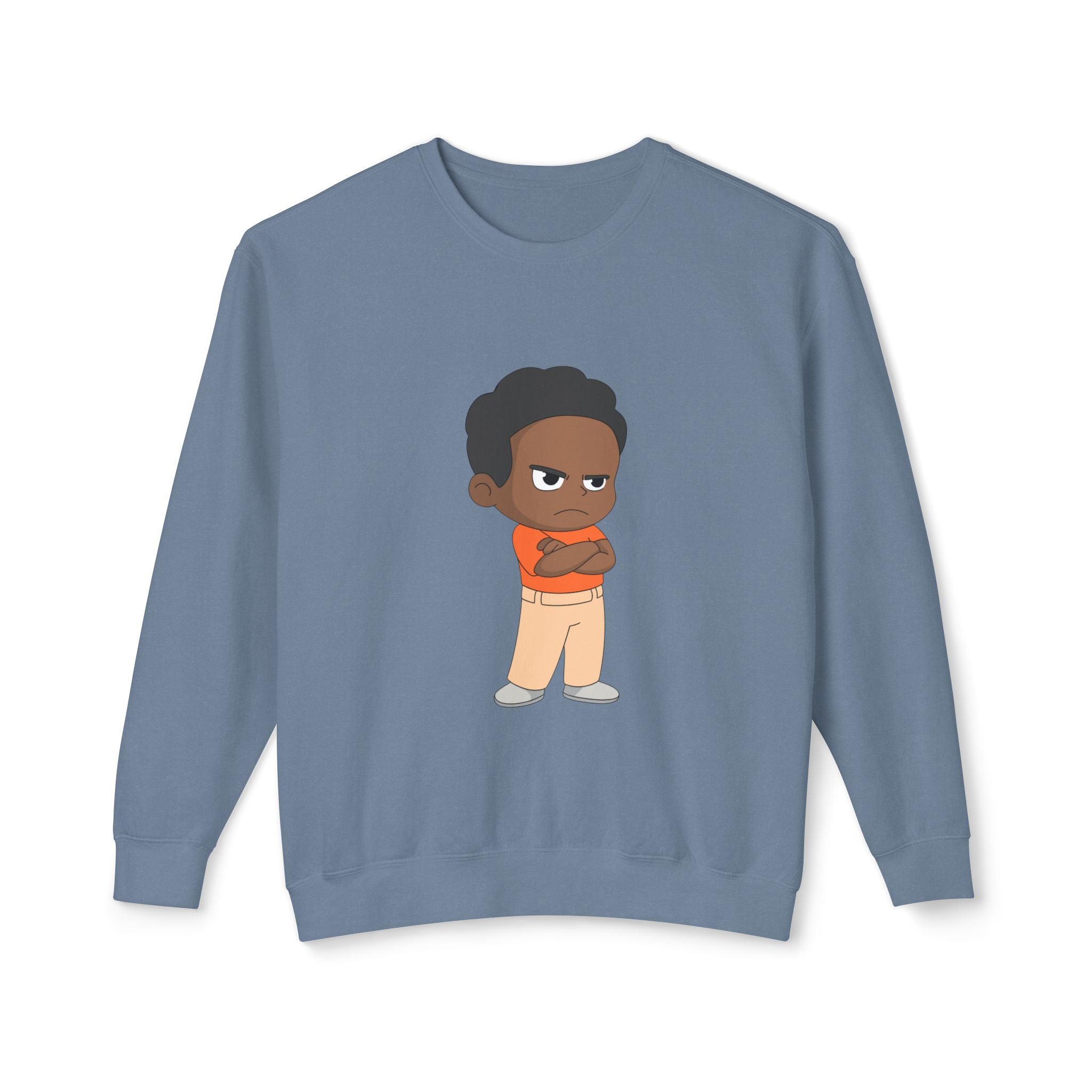 Playful Cartoon Crewneck Sweatshirt | Funny Lightweight Sweatshirt for Kids & Teens, Birthday Gift, Casualwear, Seasonal Comfort