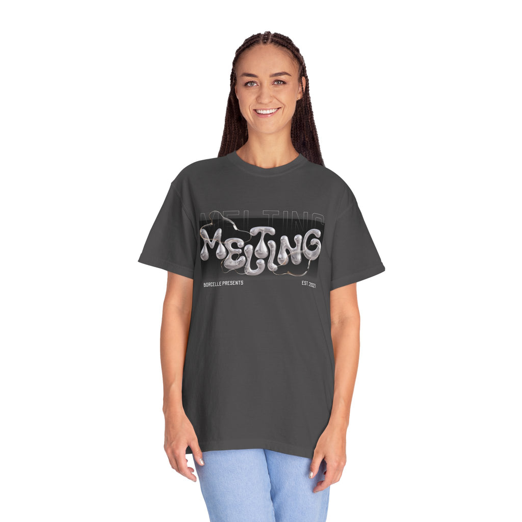 Melting Vibes Unisex Garment-Dyed T-shirt | Cool Graphic Tee for Art Lovers, Trendy Casual Wear, Unique Gift, Summer Style