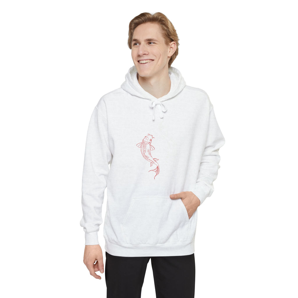 Charming Mermaid Garment-Dyed Hoodie - Cozy Unisex Fashion for Beach Lovers, Casual Wear, Gift Ideas for Ocean Lovers, Summer Chill