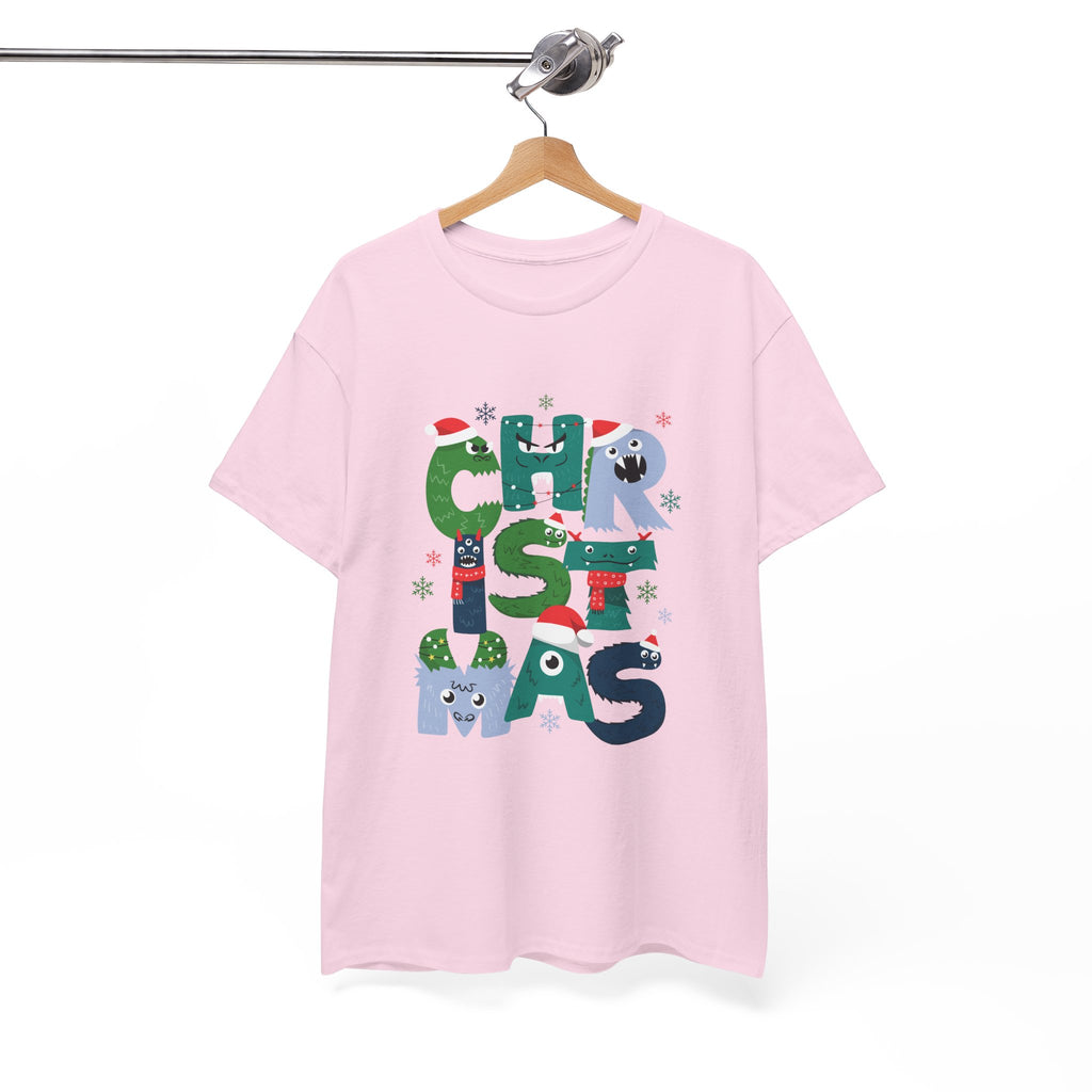 Christmas Graphic Tee — Cute Holiday "CHRISTMAS" Lettering T‑Shirt