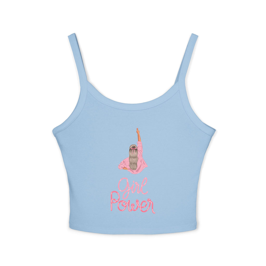 Empowering Women's Spaghetti Strap Tank Top - Girl Power Graphic, Summer Wear, Casual Style, Gift for Her, Feminism Fashion