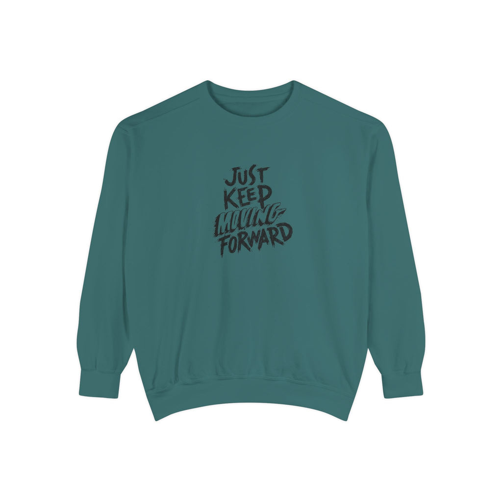 Motivational Sweatshirt - Just Keep Moving Forward, Unisex Garment-Dyed Crewneck, Cozy Gift, Inspirational Apparel, Perfect for Every [...]