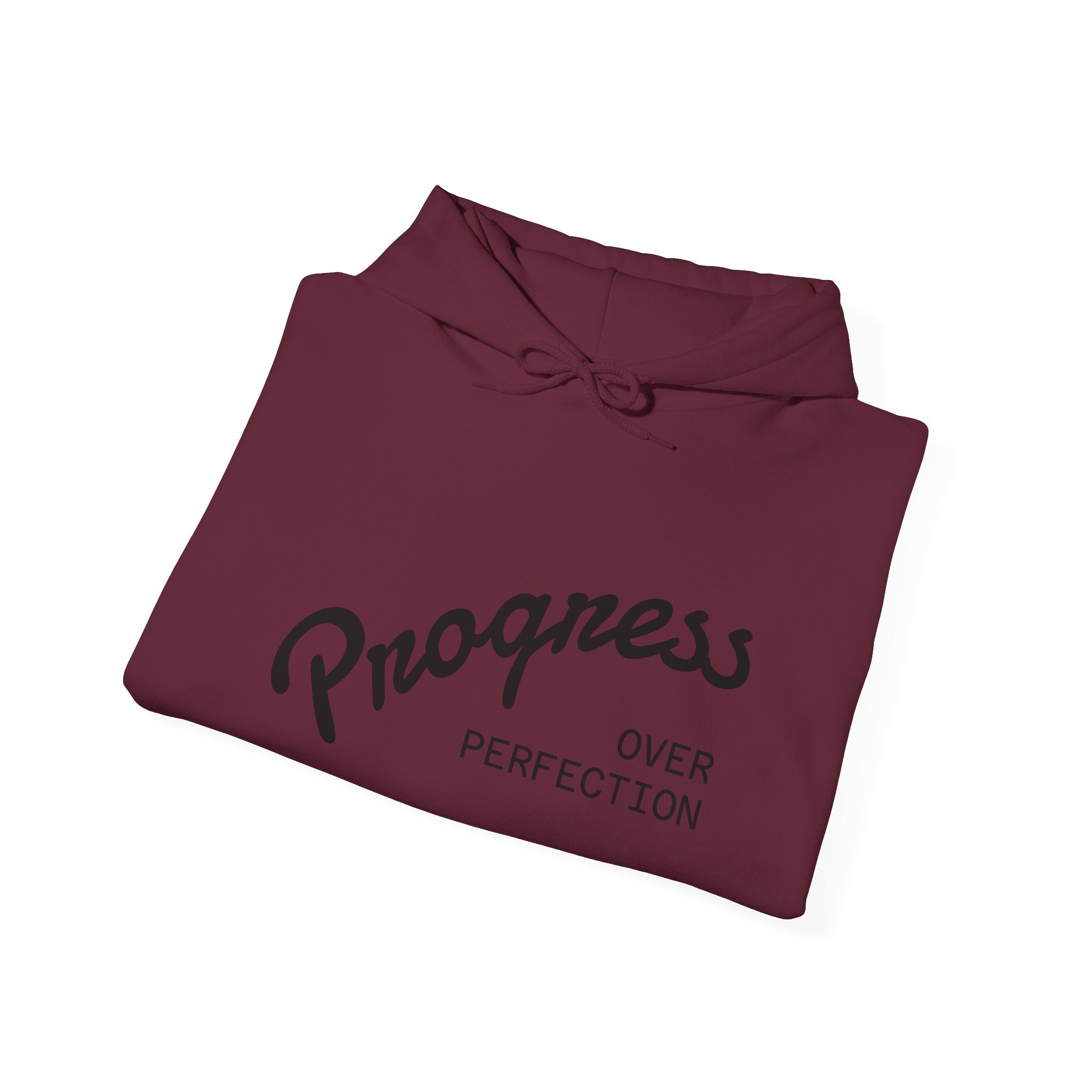 Progress Over Perfection Hoodie, Motivational Sweatshirt, Unisex Hooded Sweatshirt, Cozy Casual Wear, Gift for Her, Inspirational Apparel