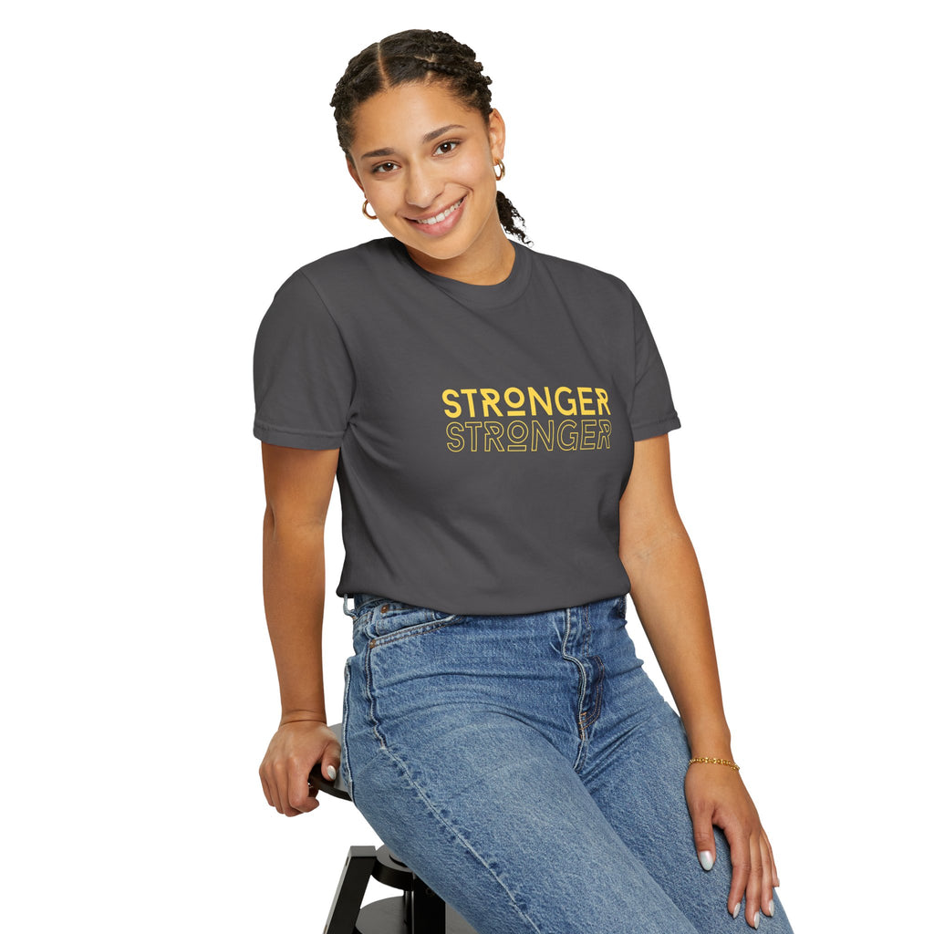 Stronger Unisex Garment-Dyed T-Shirt | Casual Tee, Motivational Shirt, Gift for Fitness Lovers, Summer Style, Everyday Wear
