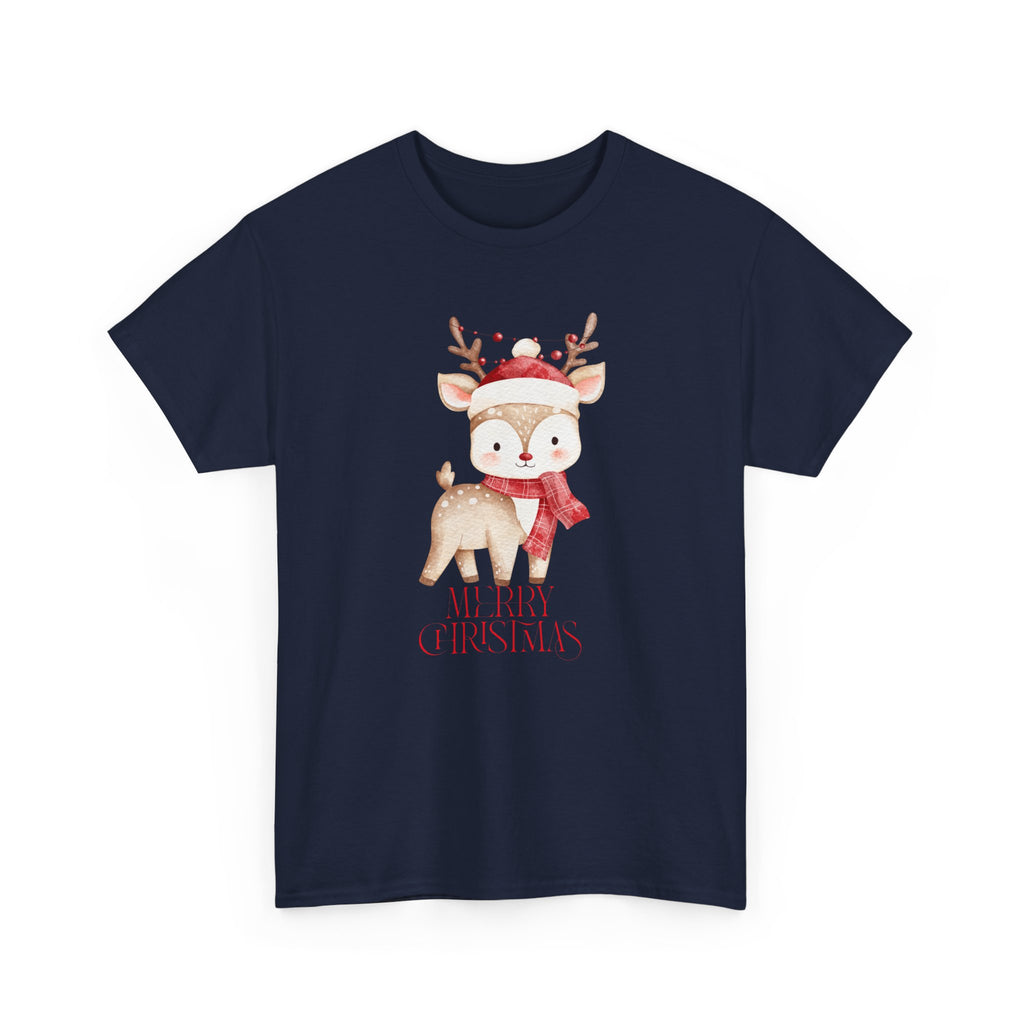 Kids' Cute Reindeer Christmas Tee – Merry Christmas Woodland Holiday Shirt
