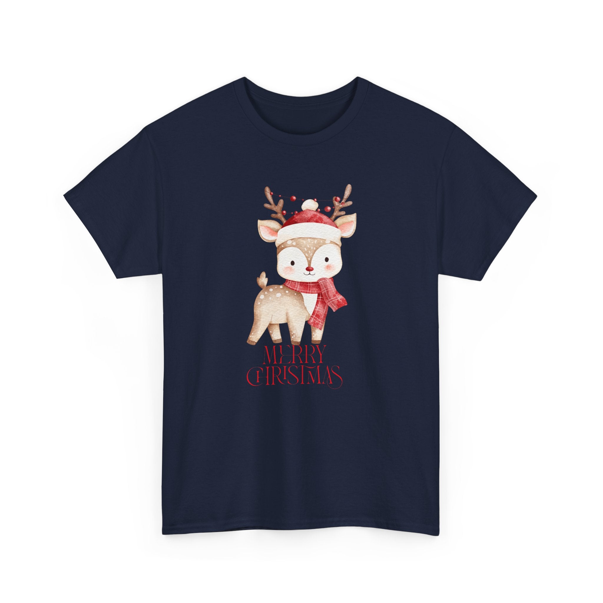 Kids' Cute Reindeer Christmas Tee – Merry Christmas Woodland Holiday Shirt