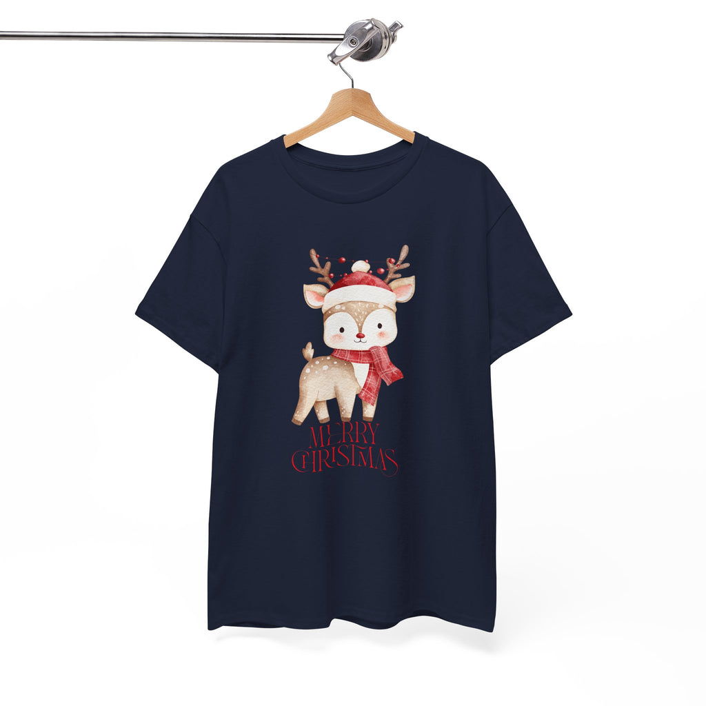 Kids' Cute Reindeer Christmas Tee – Merry Christmas Woodland Holiday Shirt