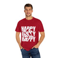 Happy Vibes Unisex Garment-Dyed T-shirt | Positive Affirmation Tee, Casual Wear, Gift for Friends, Summer Style, Comfort Apparel