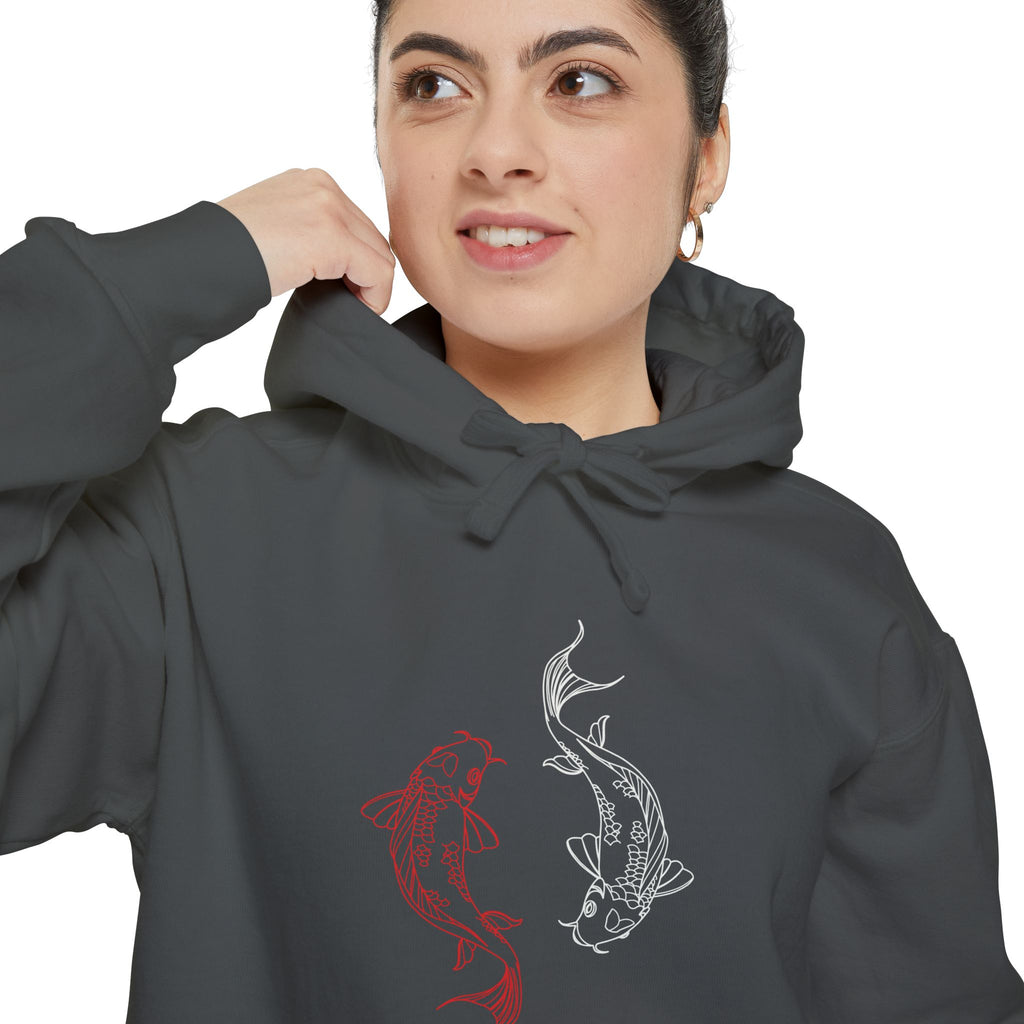 Charming Mermaid Garment-Dyed Hoodie - Cozy Unisex Fashion for Beach Lovers, Casual Wear, Gift Ideas for Ocean Lovers, Summer Chill
