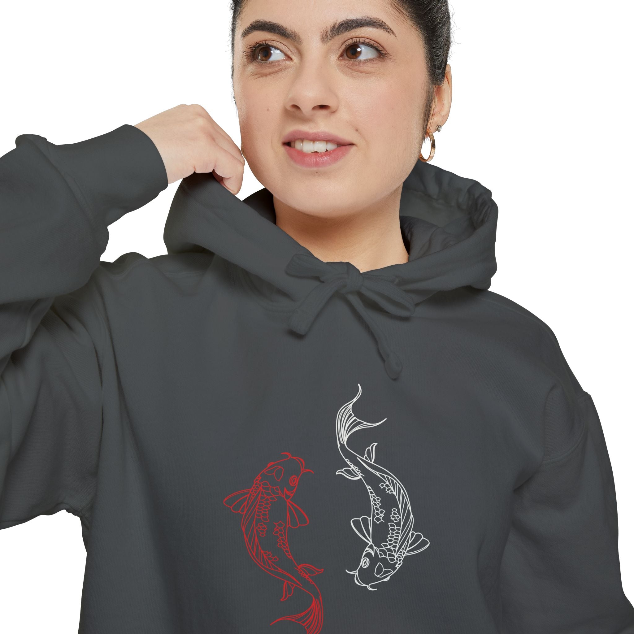 Charming Mermaid Garment-Dyed Hoodie - Cozy Unisex Fashion for Beach Lovers, Casual Wear, Gift Ideas for Ocean Lovers, Summer Chill