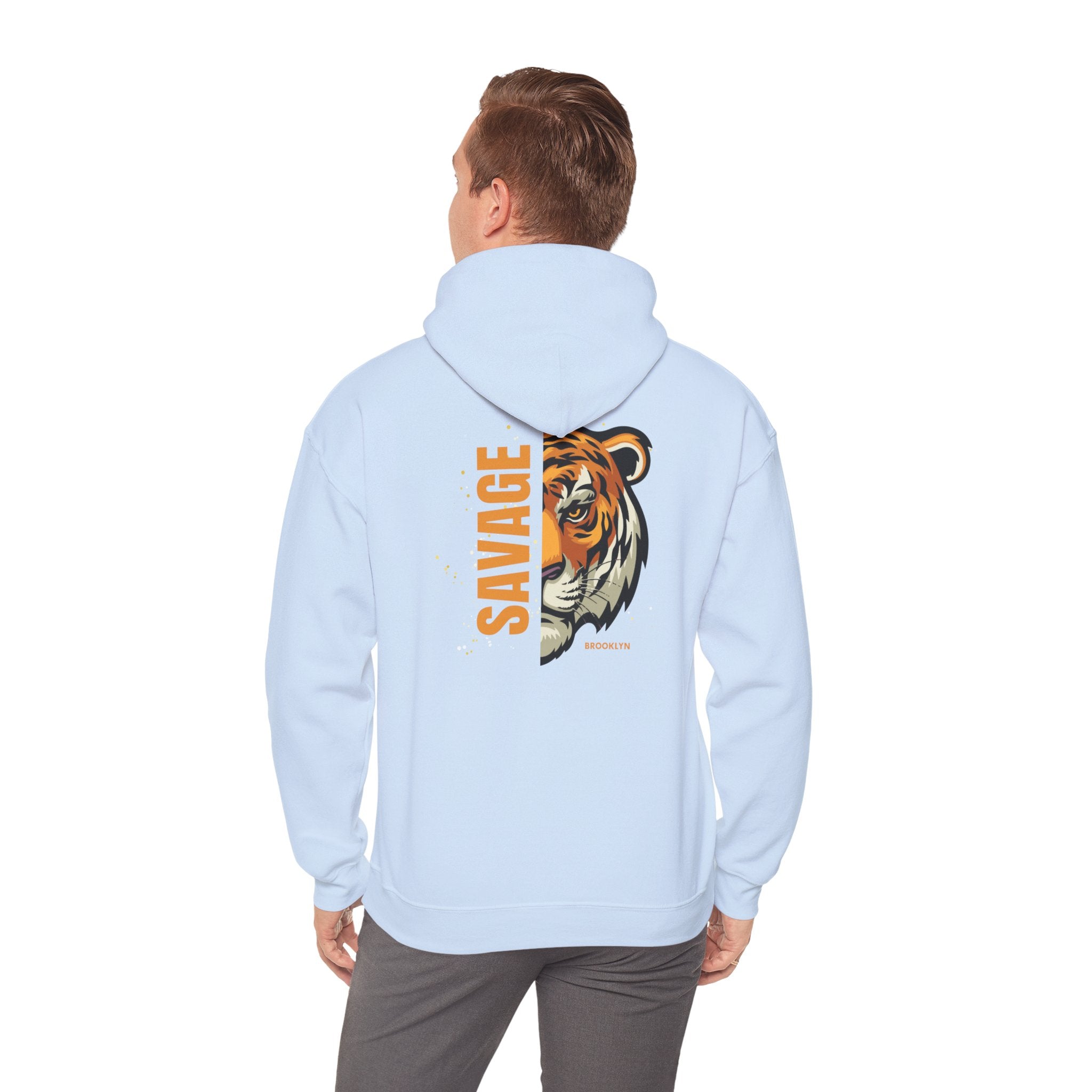 Savage Tiger Unisex Hoodie, Vintage Sweatshirt, Animal Lovers Apparel, Gift for Him/Her, Casual Streetwear, Cozy Layering