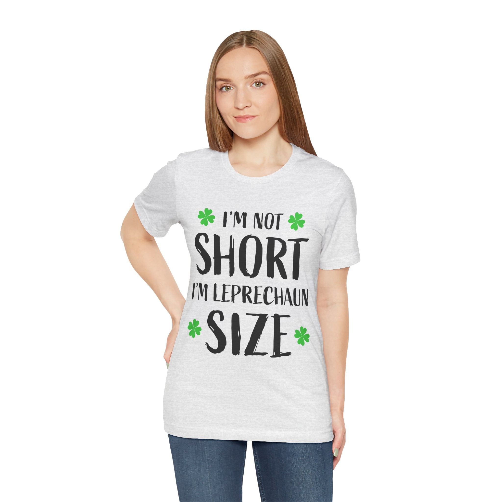 St. Patrick's Day Tee, Leprechaun Size Shirt, Unisex Graphic Tee, Funny Irish T-shirt, Short Stature Humor Apparel